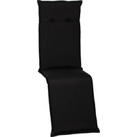 RELAXSESSELAUFLAGE in Anthrazit Uni  - Anthrazit, Basics, Textil (170/46/8cm) - Gardenson
