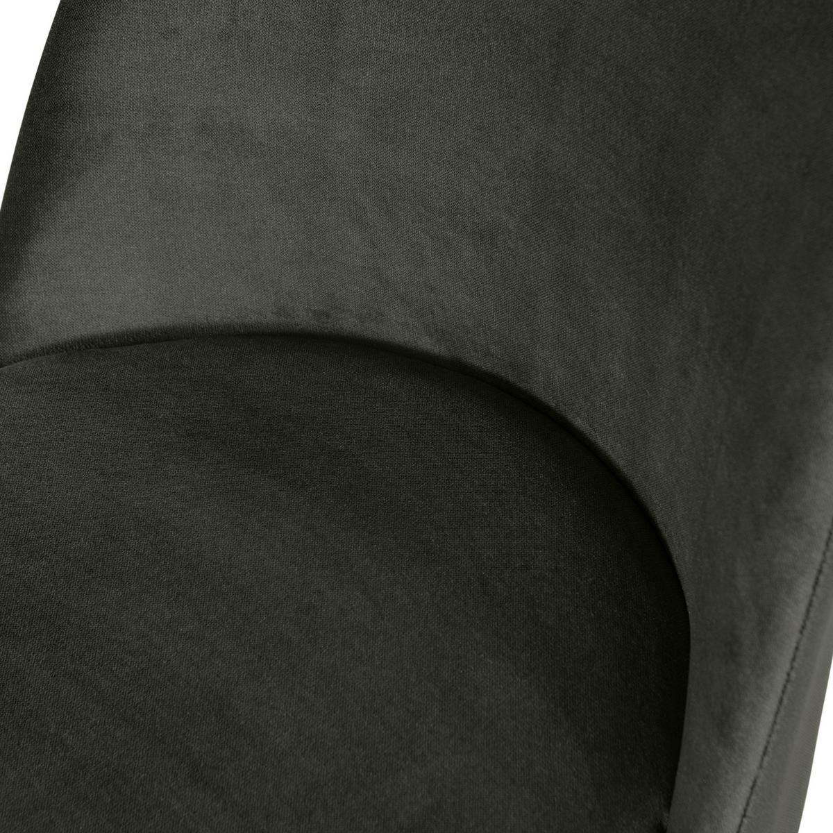 STUHL-SET 2 Stück  in Samt  - Dunkelgrün/Schwarz, MODERN, Textil/Metall (50/83/57cm) - Livetastic