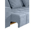 ECKSOFA Blau Flachgewebe  - Blau/Schwarz, KONVENTIONELL, Textil/Metall (300/205cm) - Carryhome