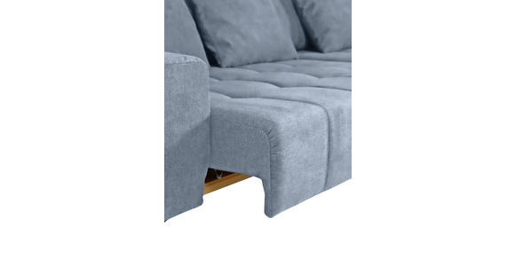 ECKSOFA Blau Flachgewebe  - Blau/Schwarz, KONVENTIONELL, Textil/Metall (300/205cm) - Carryhome