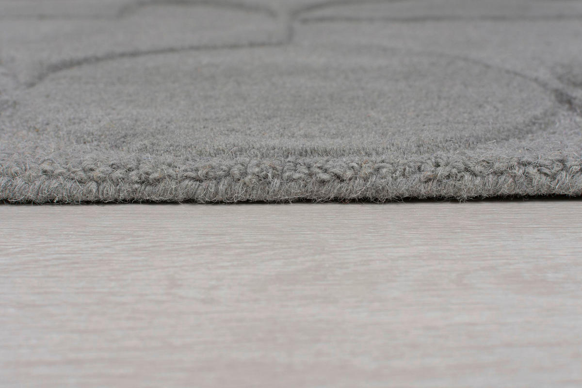 WOLLTEPPICH 160/160 cm Moderno Grau  - Grau, Basics, Textil (160/160cm)