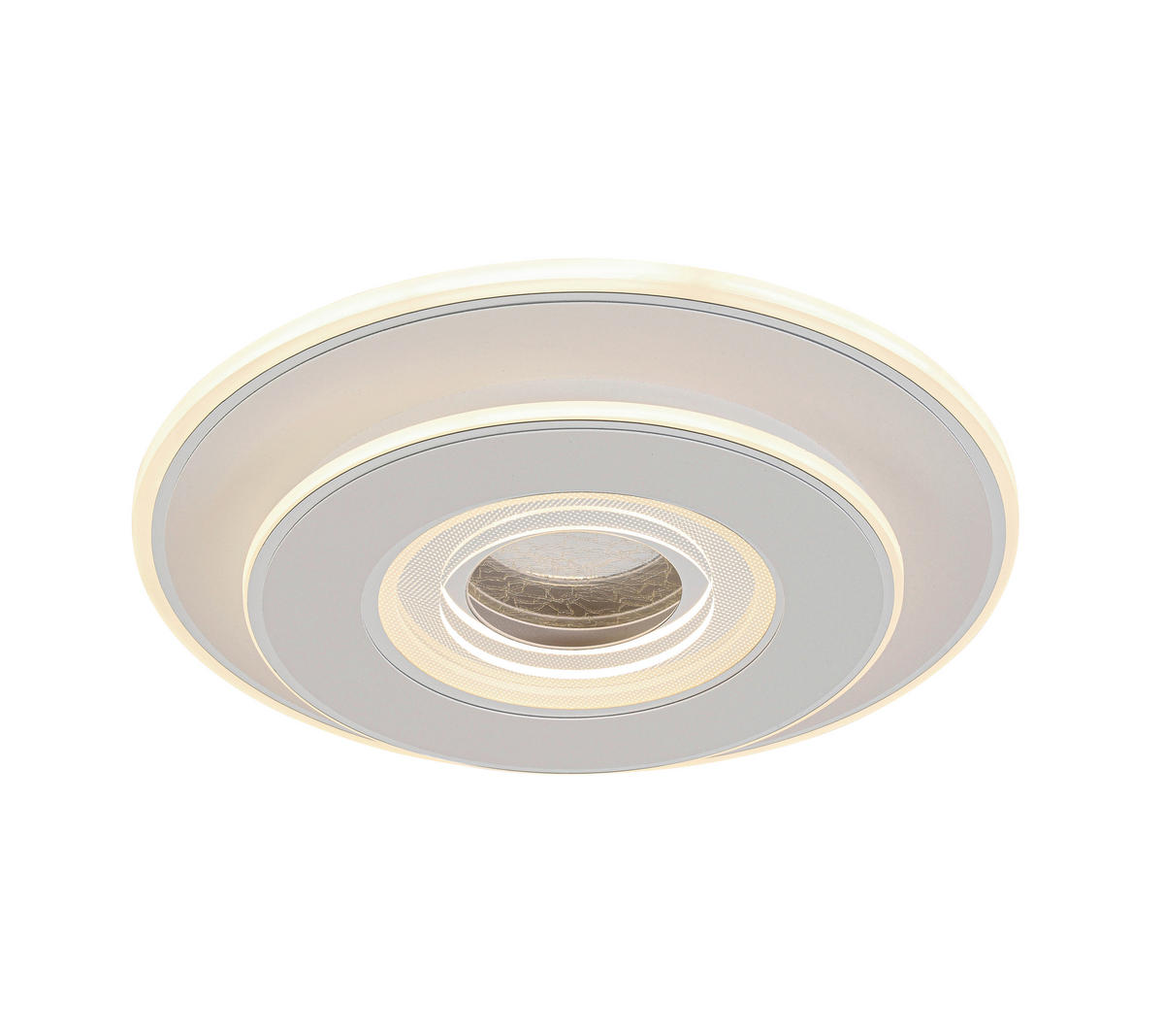 PLAFONIERĂ CU LED - alb/culoare crom, Basics, plastic/metal (35/6cm) - Novel