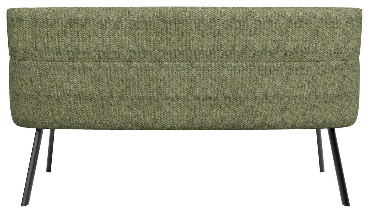 SITZBANK in Metall, Textil Grün, Schwarz, Dunkelgrün  - Dunkelgrün/Schwarz, MODERN, Textil/Metall (180/63/88cm) - MID.YOU