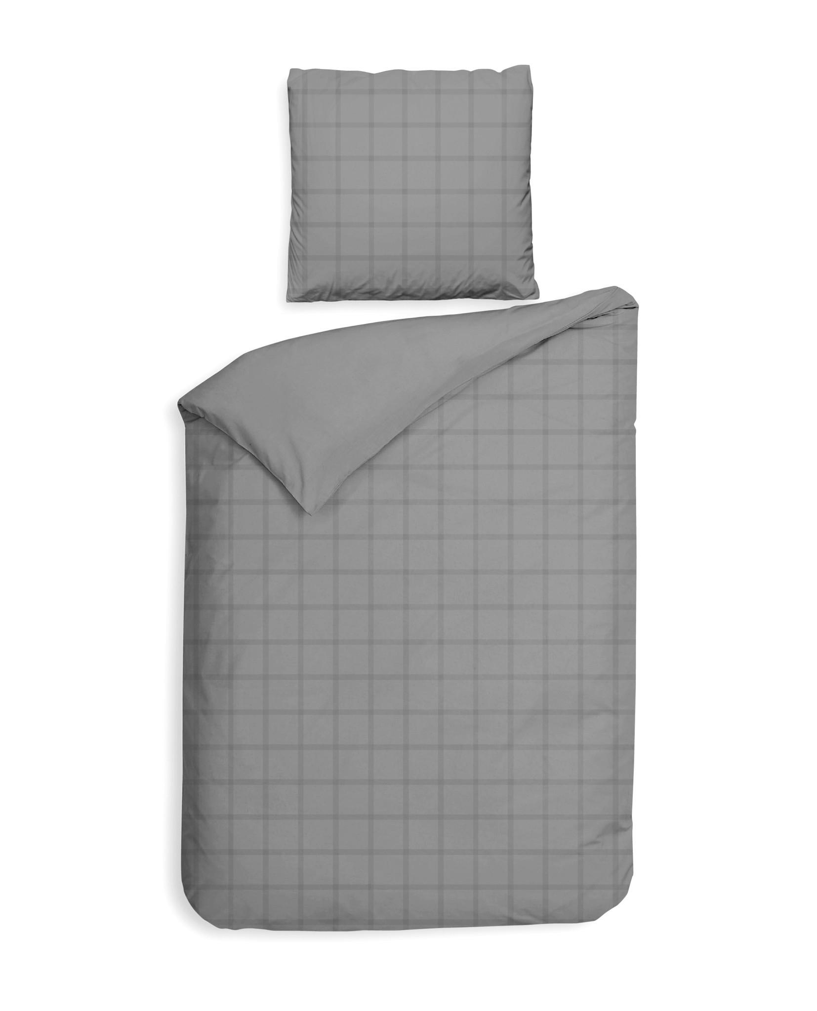 BETTWÄSCHE 2-teilig Diamante Makosatin 135/200 cm  - Grau, Basics, Textil (135/200cm)