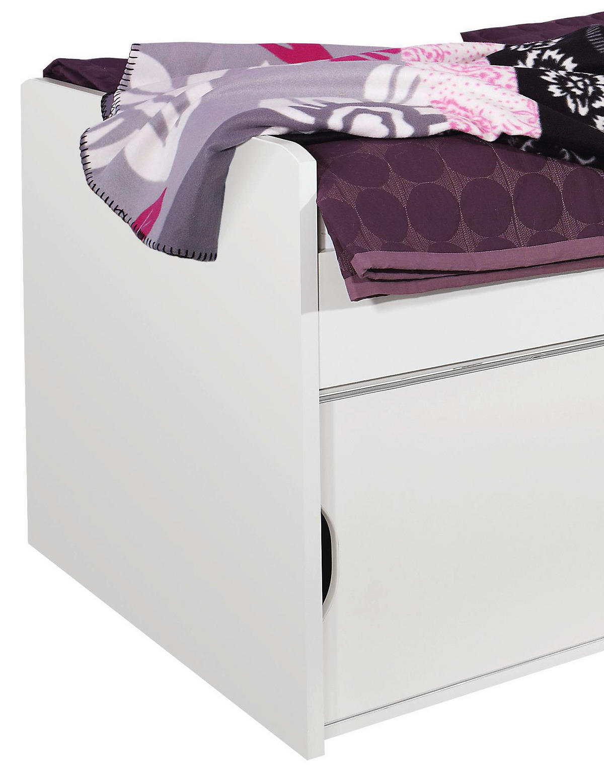 POSTEĽ S ÚLOŽNÝM PRIESTOROM, 90/200 cm biela - biela, Modern, kompozitné drevo (90/200cm) - MID.YOU