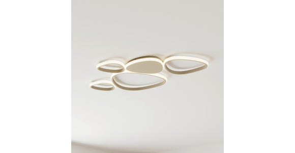 LED-DECKENLEUCHTE Acrux 90,5/52/4 cm  - Sandfarben, Design, Kunststoff/Metall (90,5/52/4cm) - Novel