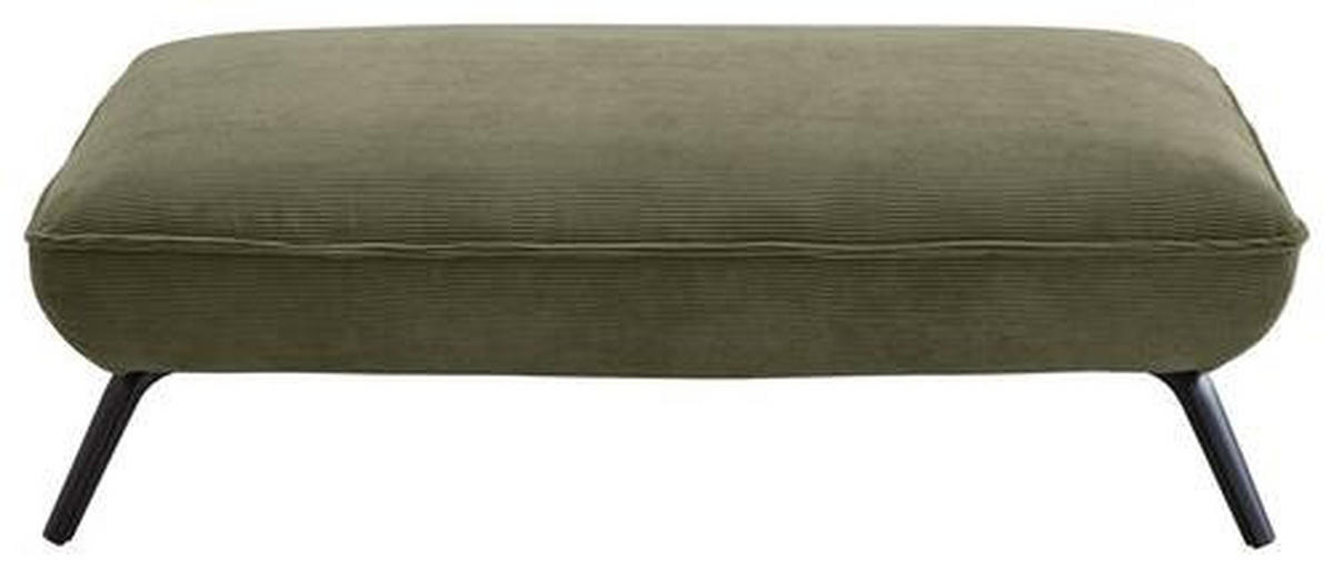 HOCKER Cord Grau  - Schwarz/Grau, Design, Textil/Metall (142/43/80cm) - Moderano