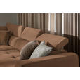 ECKSOFA in Struktur Rostfarben  205/284 cm  - Rostfarben/Schwarz, Design, Kunststoff/Textil (205/284cm) - Xora