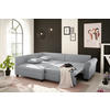ECKSOFA Grau Webstoff  - Schwarz/Grau, MODERN, Kunststoff/Textil (175/252cm) - Livetastic