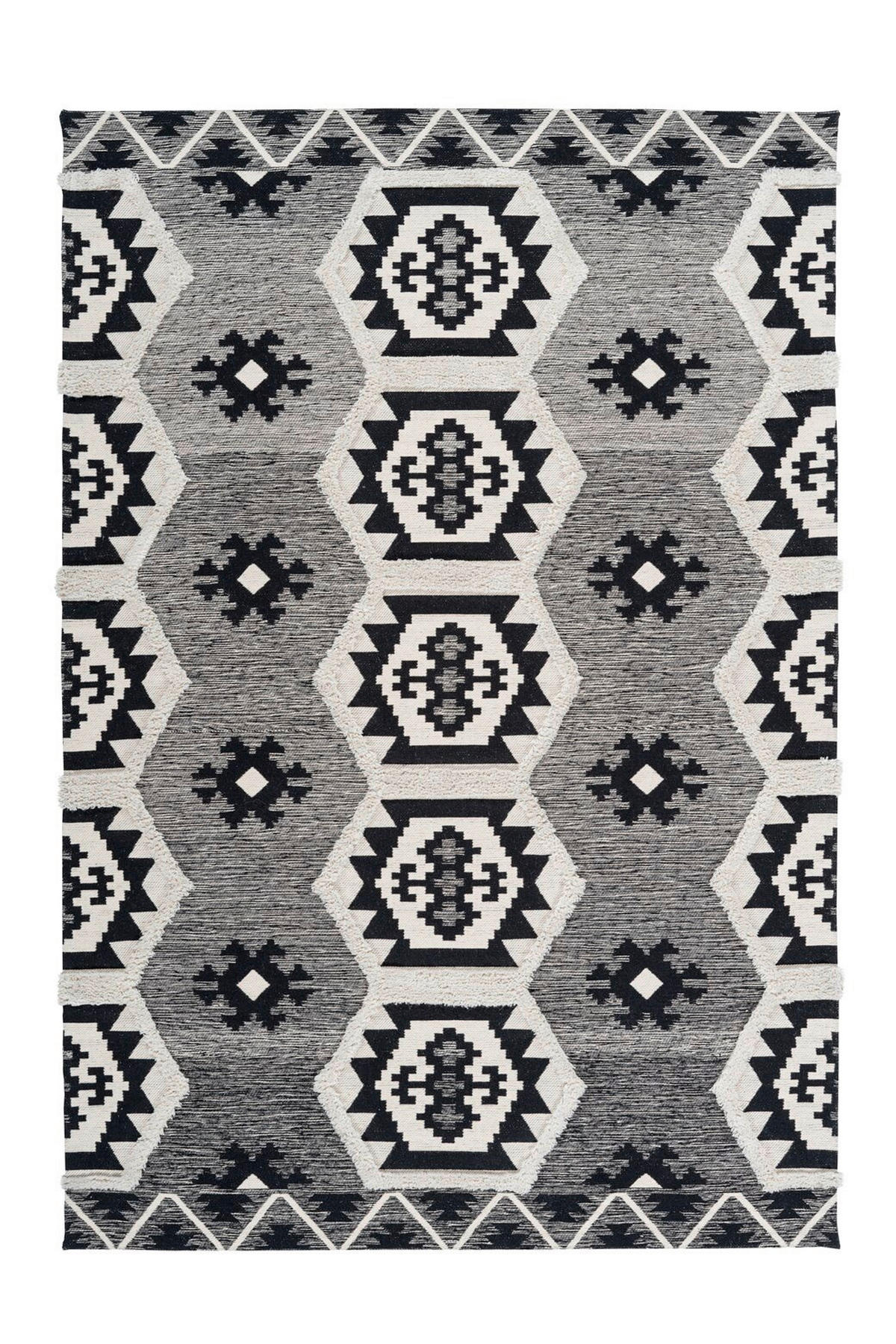 FLACHWEBETEPPICH 160/230 cm Grau  - Grau, Design, Textil (160/230cm) - Novel