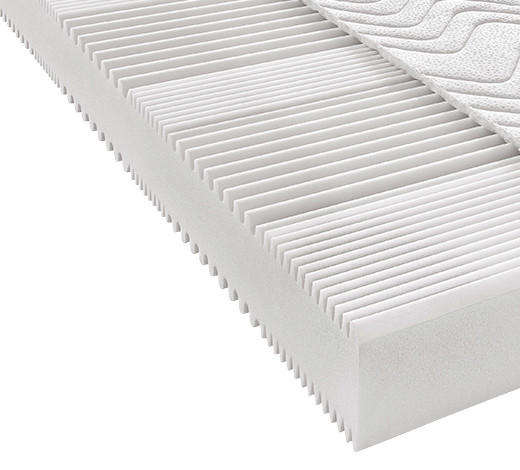 KOMFORTSCHAUMMATRATZE 80/200 cm Höhe ca. 19 cm  - Weiß, KONVENTIONELL, Textil (80/200cm) - Sleeptex