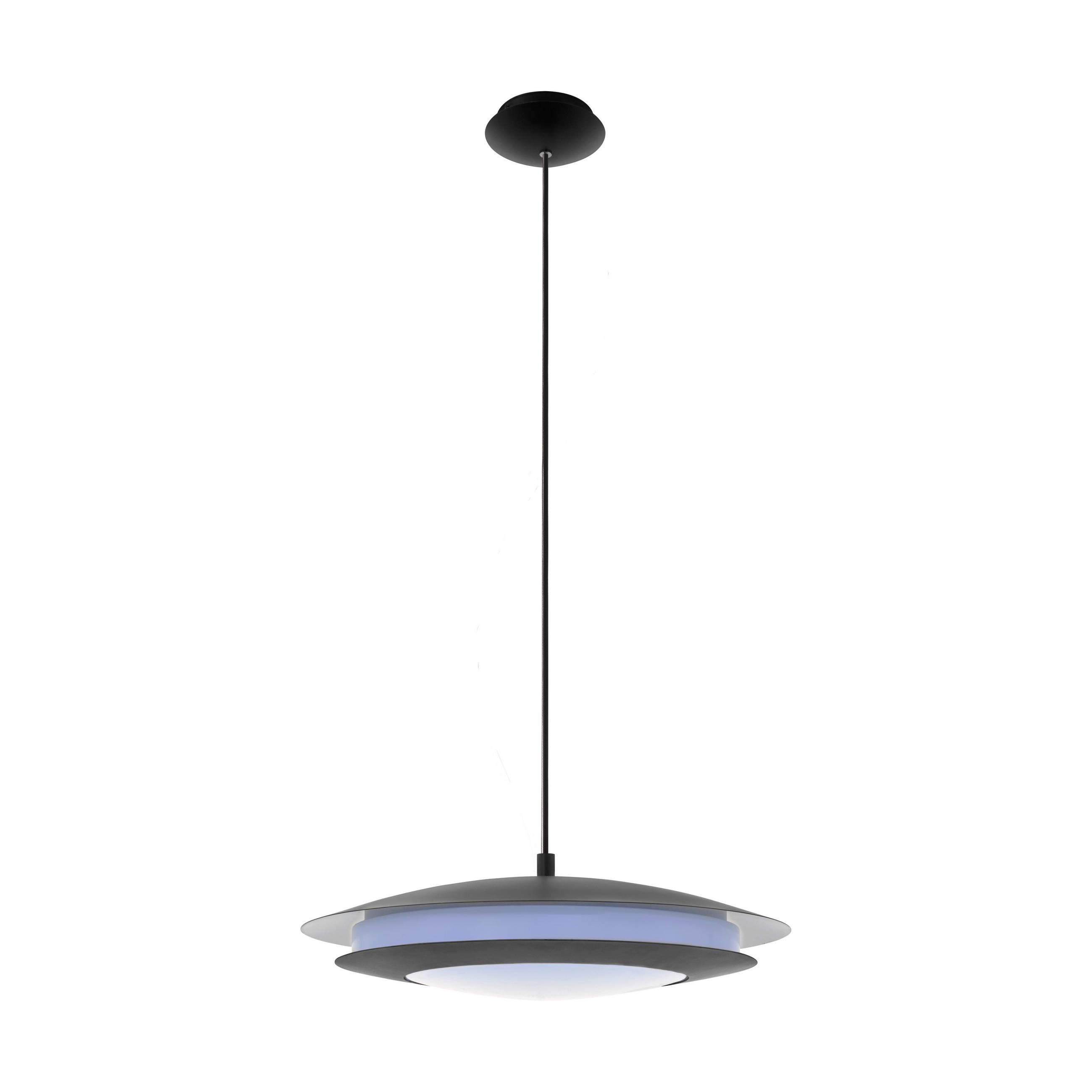LED-HÄNGELEUCHTE MONEVA-CONNECT - Schwarz/Weiß, Design, Kunststoff/Metall (48,5/150cm)