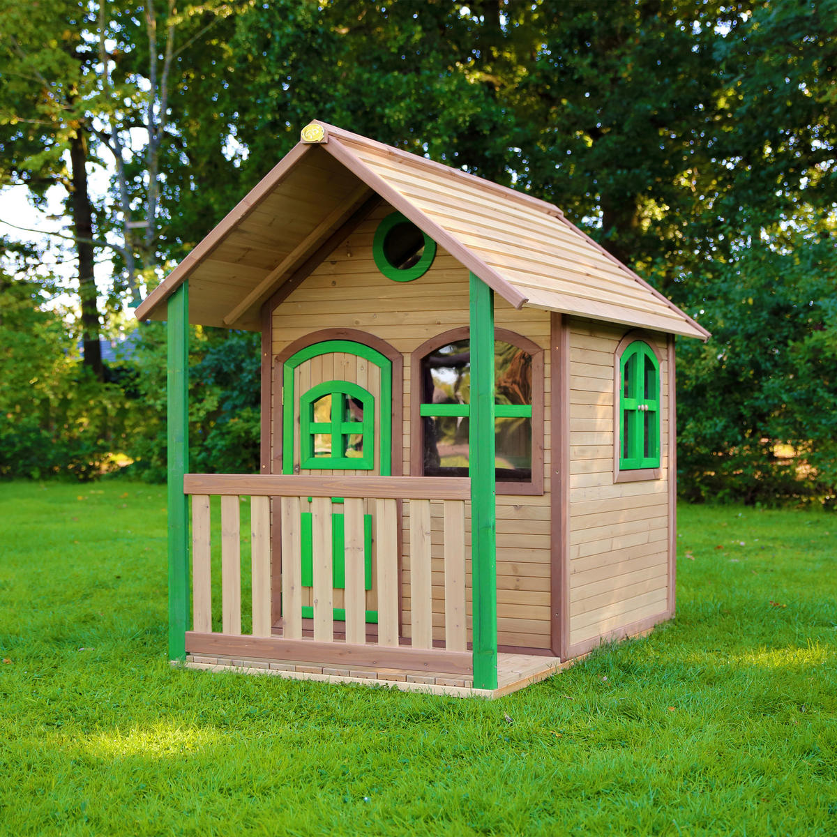 SPIELHAUS 137/178/191 cm SPIELHAUS ALEX  - Braun/Grün, KONVENTIONELL, Holz (137/178/191cm)