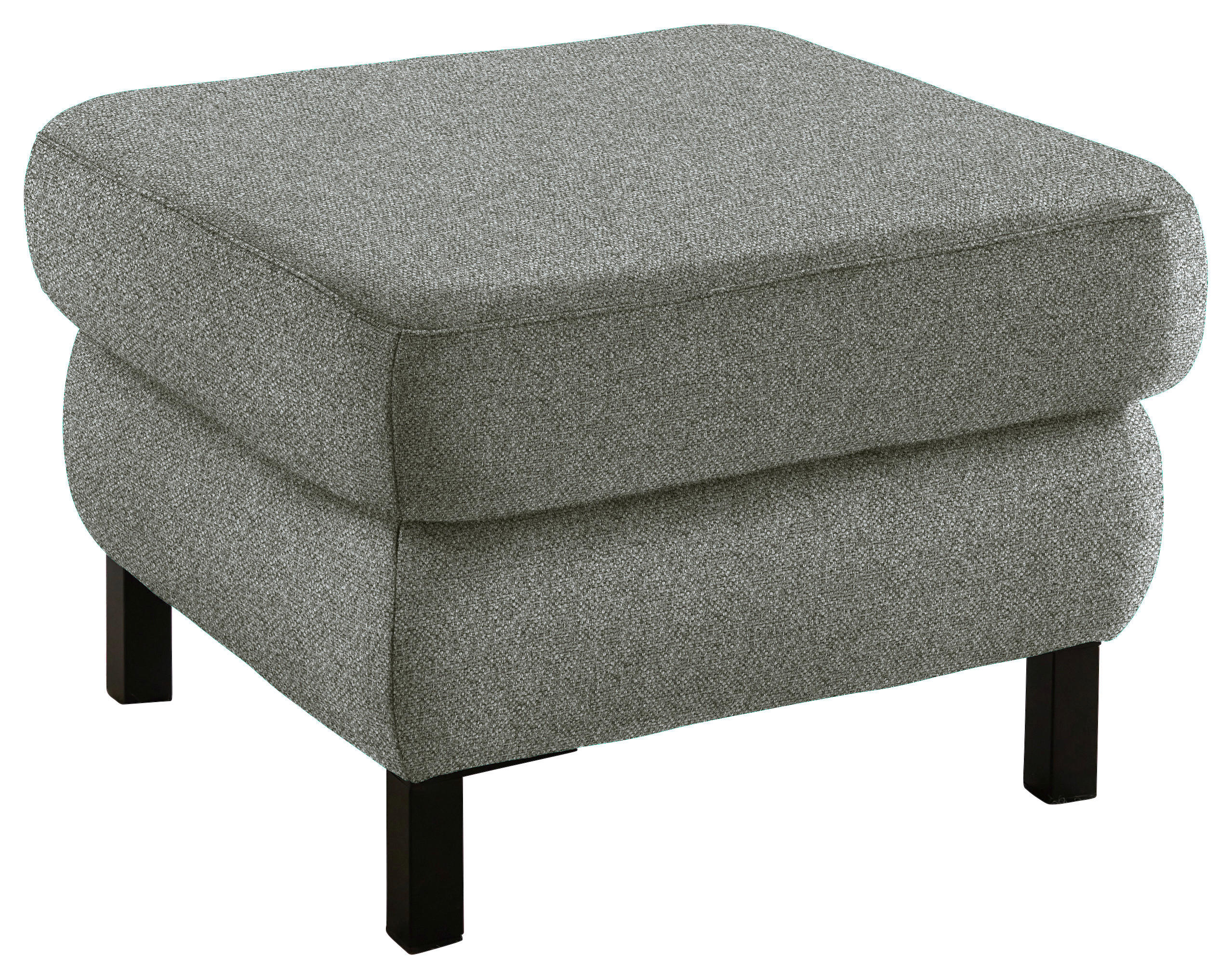 HOCKER Flachgewebe Grün  - Schwarz/Grün, KONVENTIONELL, Textil/Metall (69/47/69cm) - Pure Home Comfort