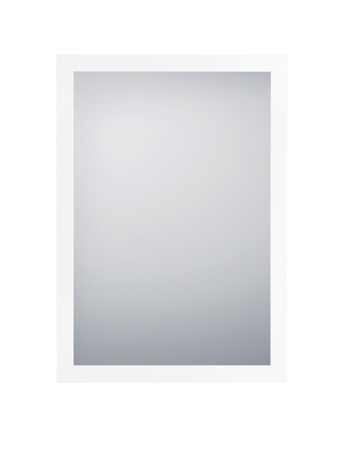 NÁSTENNÉ ZRKADLO 48/68/1,6 cm  - biela, Konventionell, kompozitné drevo/sklo (48/68/1,6cm) - Carryhome