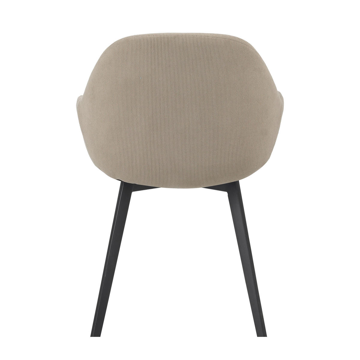 STUHL-SET 2 Stück  in Stahl Cord Metall, Textil  - Taupe/Schwarz, MODERN, Textil/Metall (57/84/61cm) - Livetastic