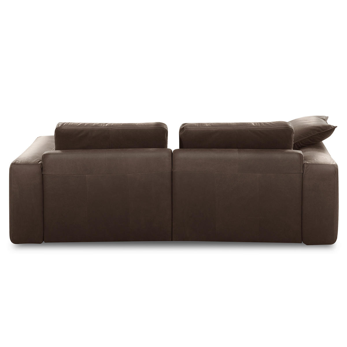 2-SITZER-SOFA  in Echtleder Fango   - Fango/Beige, Design, Leder/Kunststoff (240/85/123cm) - Livetastic