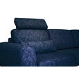 ECKSOFA Blau Struktur  - Blau/Schwarz, Design, Textil/Metall (157/262cm) - Novel