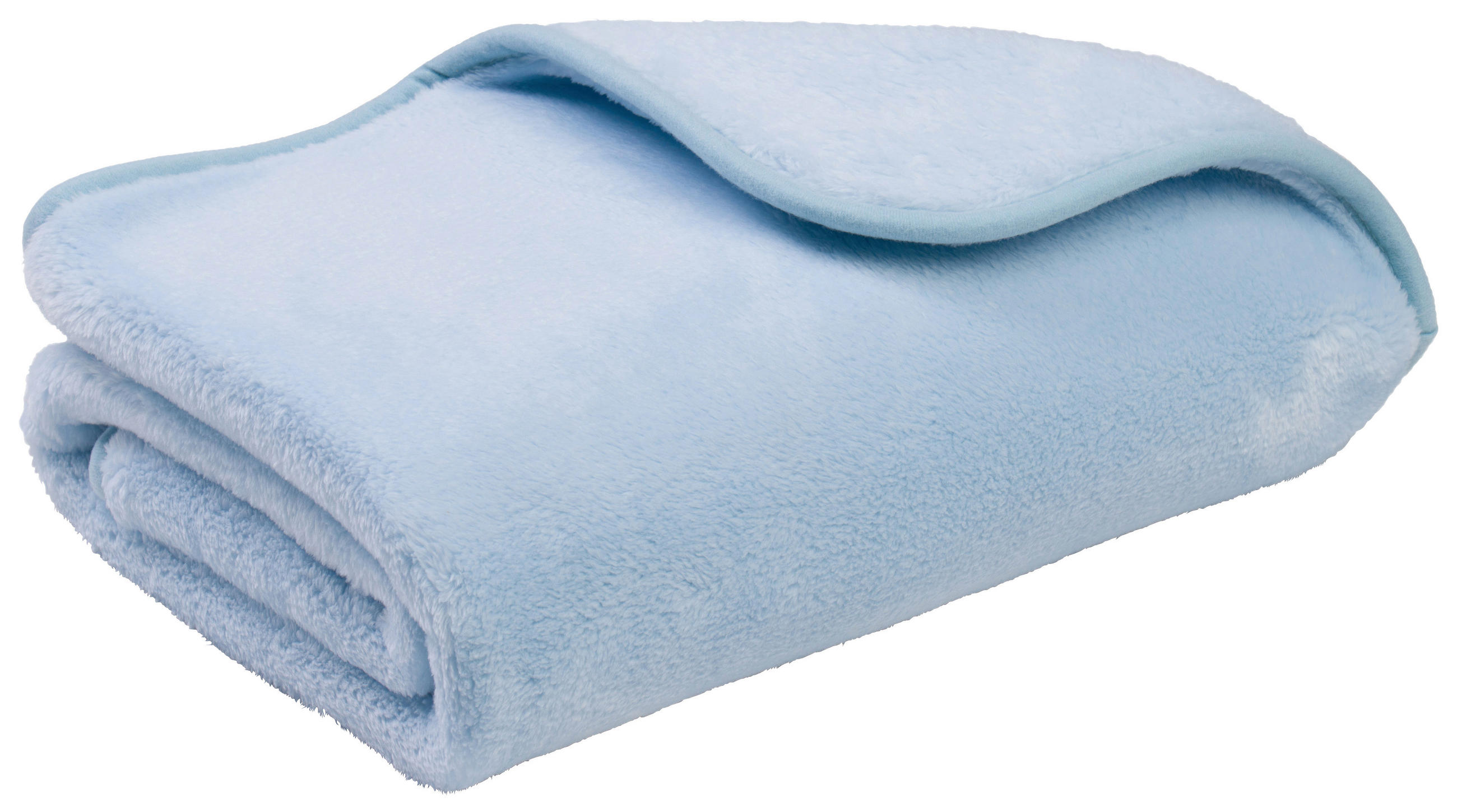 SCHMUSEDECKE  100/150 cm  - Hellblau, Basics, Textil (100/150cm)
