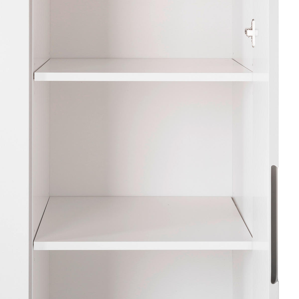 DREHTÜRENSCHRANK 154/200/60 cm 3-türig Weiß, Eichefarben  - Chromfarben/Eichefarben, Design, Holz/Holzwerkstoff (154/200/60cm) - home24