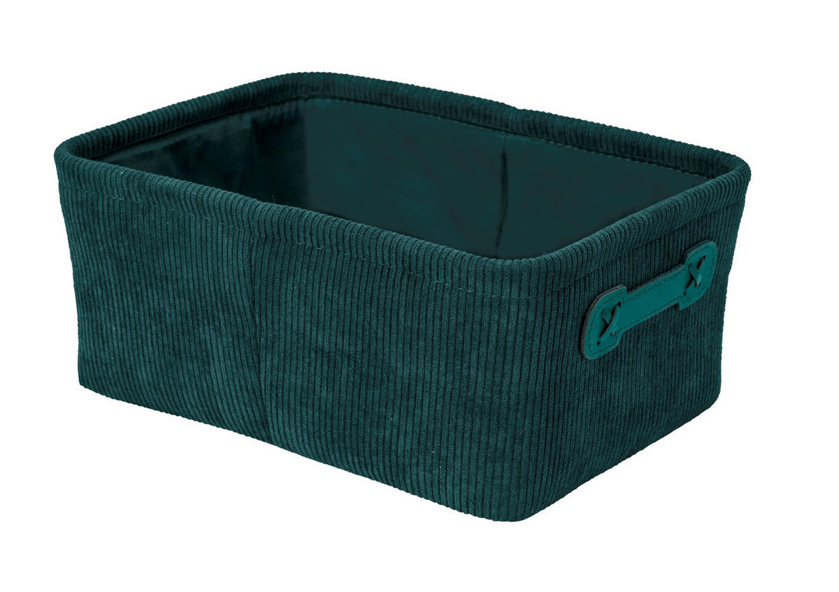 AUFBEWAHRUNGSKÖRBCHEN     - Dunkelgrün, Basics, Textil (27,6/12/20cm) - Wenko