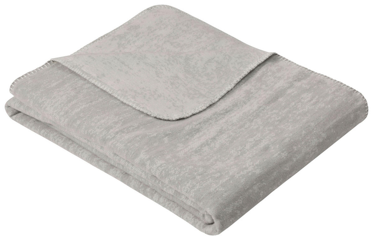 DECKE 2845 Rom 130/180 cm  - Hellgrau/Grau, KONVENTIONELL, Textil (130/180cm) - Ibena