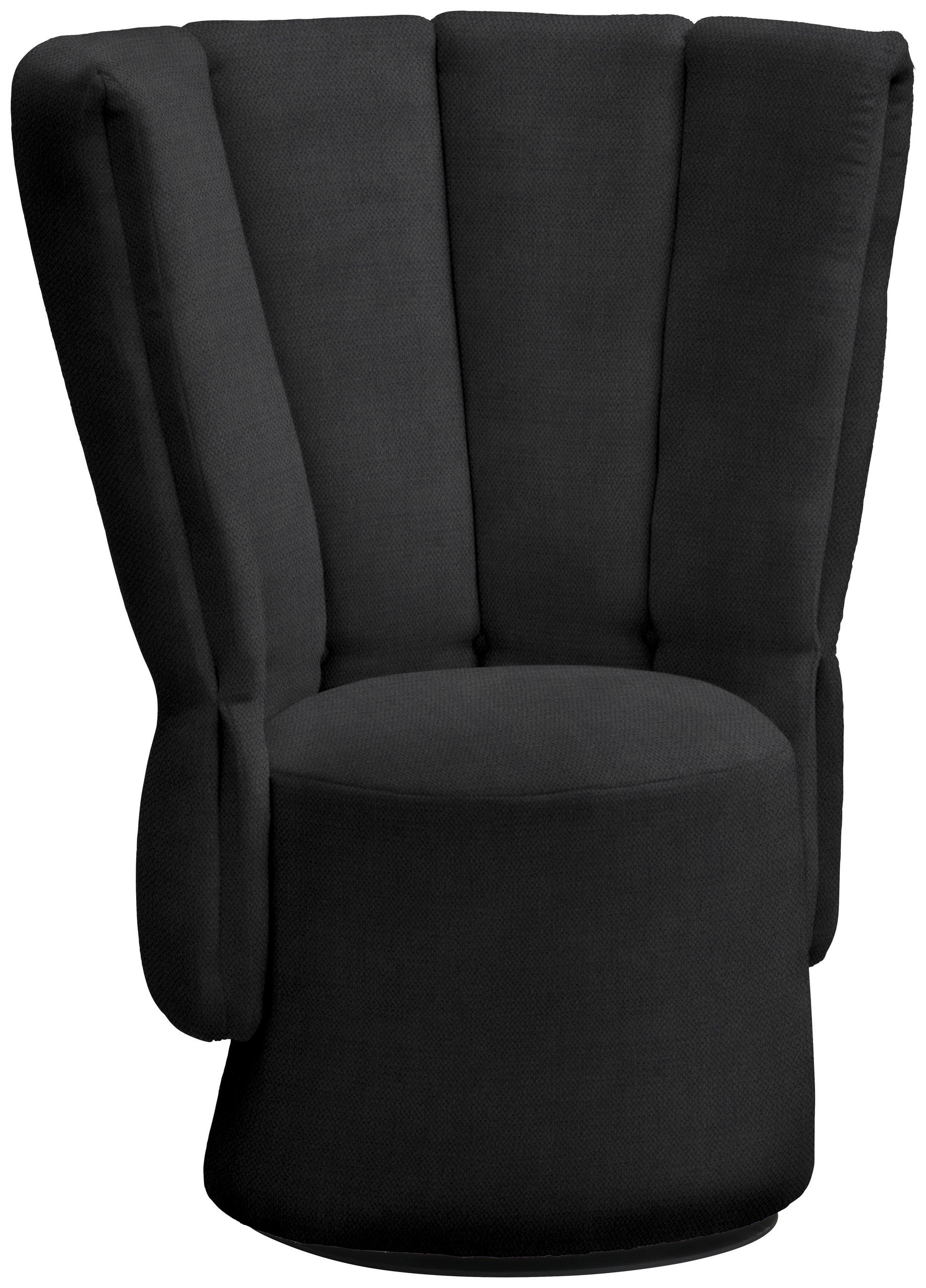 COCKTAILSESSEL in Velours Schwarz  - Schwarz, Design, Holz/Textil (92/113/70cm) - Belluti
