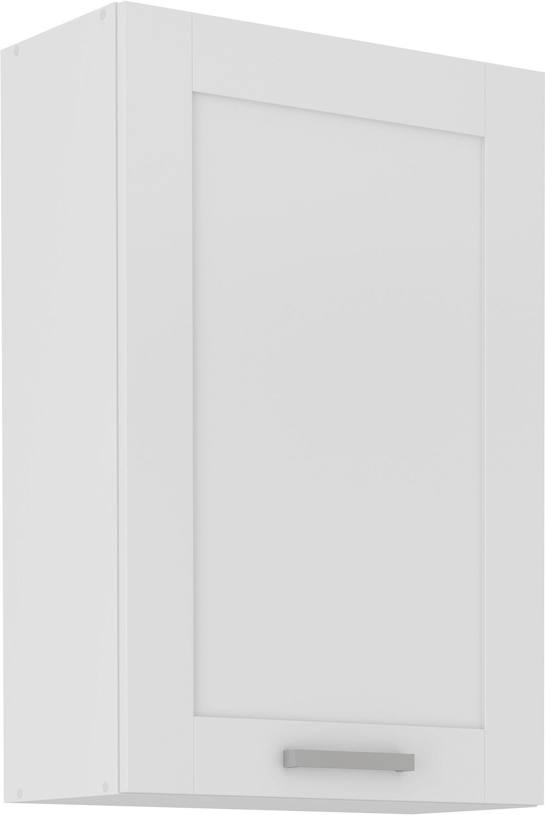 KÜCHENOBERSCHRANK 60/90/31 cm  in Weiß  - Silberfarben/Weiß, ROMANTIK / LANDHAUS, Holzwerkstoff/Metall (60/90/31cm) - MID.YOU
