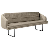 SITZBANK 255/89/68 cm Flachgewebe Sandfarben Metall  - Sandfarben/Schwarz, Design, Textil/Metall (255/89/68cm) - Dieter Knoll