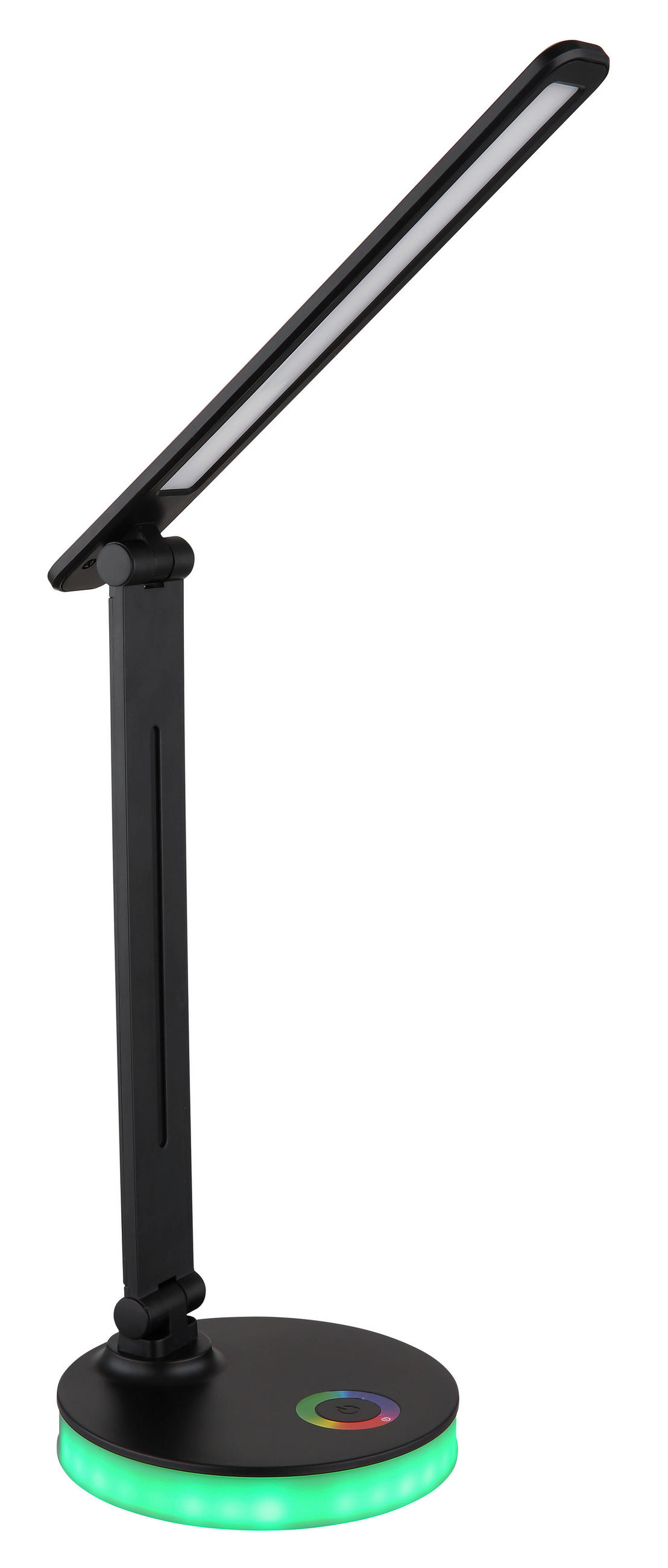 LED-SCHREIBTISCHLEUCHTE - Opal/Schwarz, Design, Kunststoff (28/15/50cm) - Globo