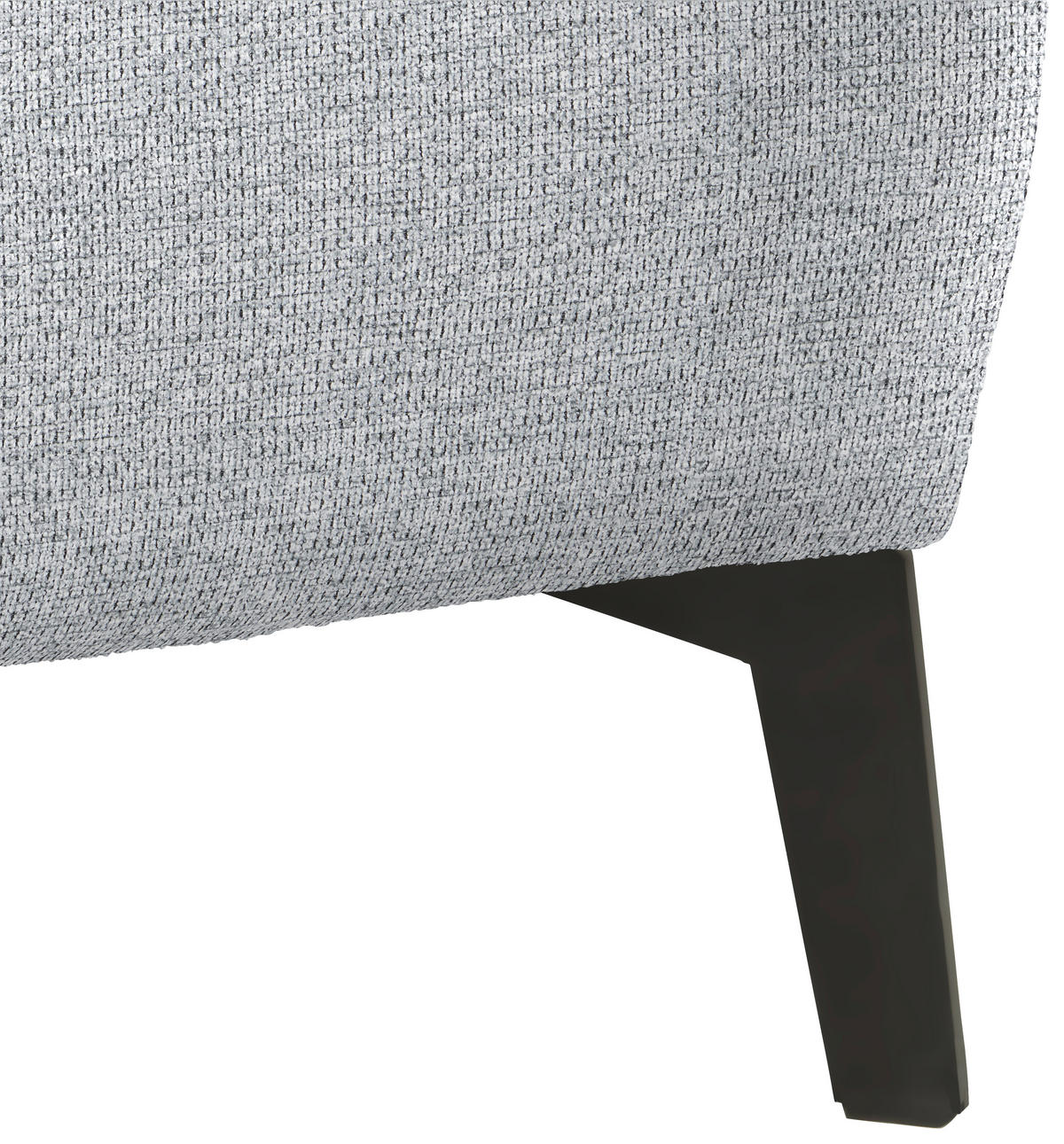 ECKSOFA in Flachgewebe Grau  285/190 cm  - Schwarz/Grau, Design, Textil/Metall (285/190cm) - Johann Jakob