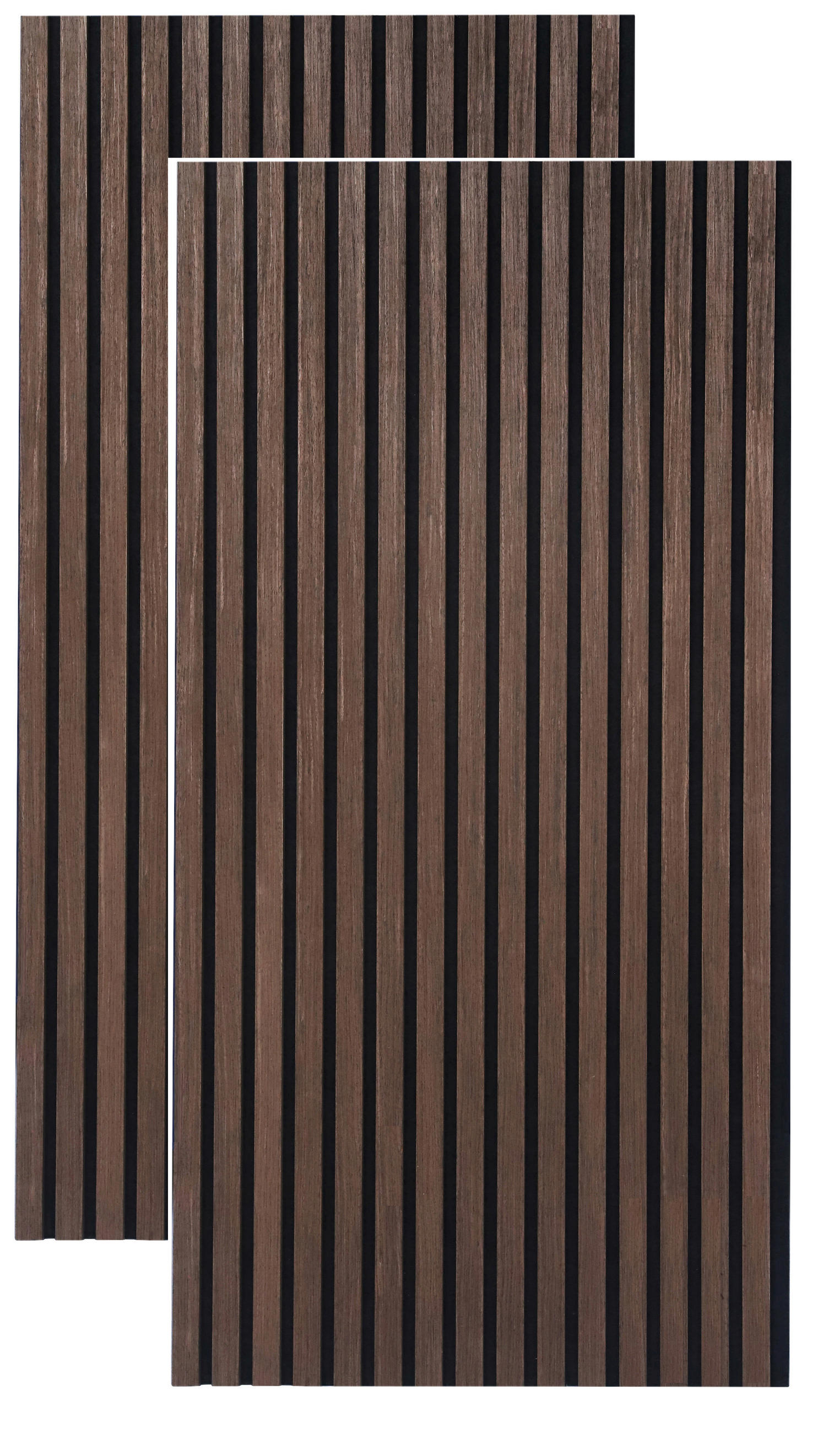 AKUSTIKPANEEL Echtholz, Nachbildung 60/120/2,1 cm 2 Stück  - Schwarz/Grau, Trend, Holz/Holzwerkstoff (60/120/2,1cm) - Boxxx