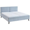 POLSTERBETT 180/200 cm  in Hellblau  - Schwarz/Hellblau, Basics, Holz/Textil (180/200cm) - Boxxx
