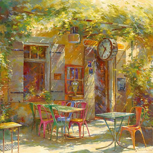 KUNSTDRUCK 14/14 cm  - Sandfarben/Orange, Basics, Papier (14/14cm) - Monee