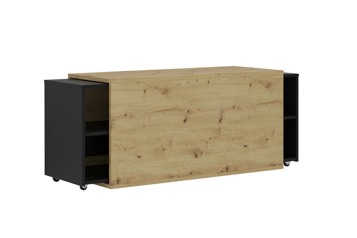 LOWBOARD  in 194,5/49,2/39,9 cm  - Eiche Artisan, Design, Holzwerkstoff/Kunststoff (194,5/49,2/39,9cm) - MID.YOU