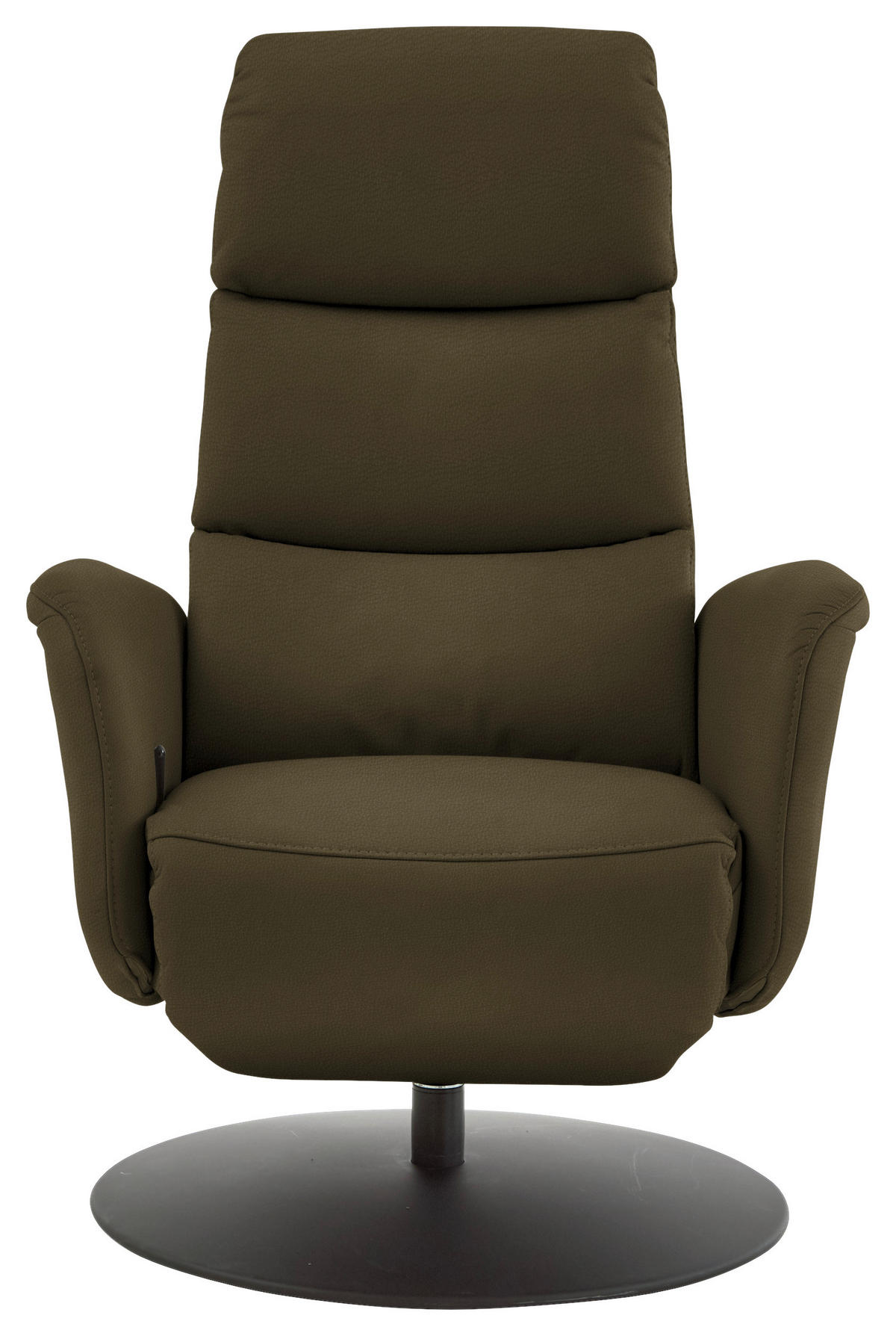 RELAXSESSEL in Leder Olivgrün  - Schwarz/Olivgrün, Design, Leder/Metall (76/108/86cm) - Dieter Knoll