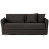 SCHLAFSOFA Textil Dunkelbraun  - Chromfarben/Dunkelbraun, Modern, Textil/Metall (194/85/100cm) - Bali