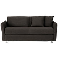 SCHLAFSOFA Textil Dunkelbraun  - Chromfarben/Dunkelbraun, Modern, Textil/Metall (194/85/100cm) - Bali