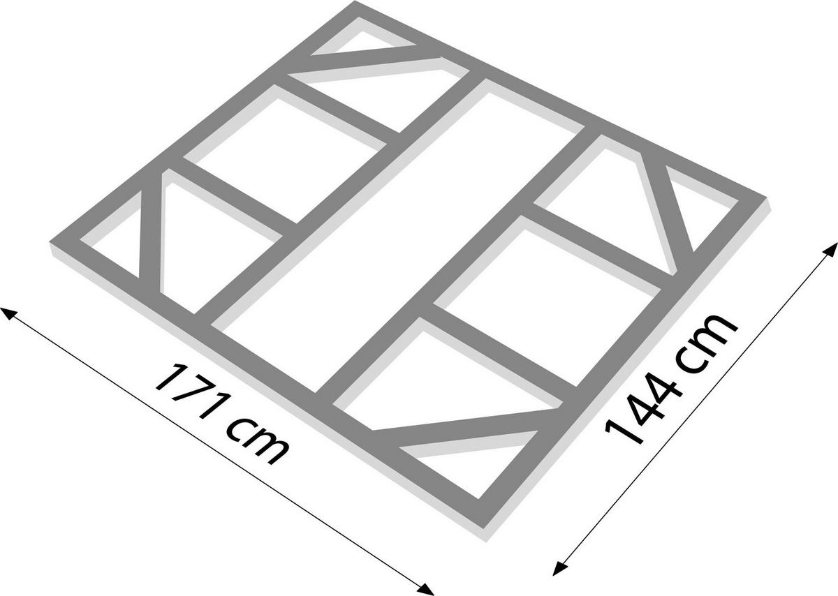 FUNDAMENT - Silberfarben, Basics, Metall (171/2/144cm)