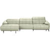 ECKSOFA in Echtleder Weiss  - Weiss/Schwarz, Design, Leder/Metall (165/313cm) - Emilio Belluti