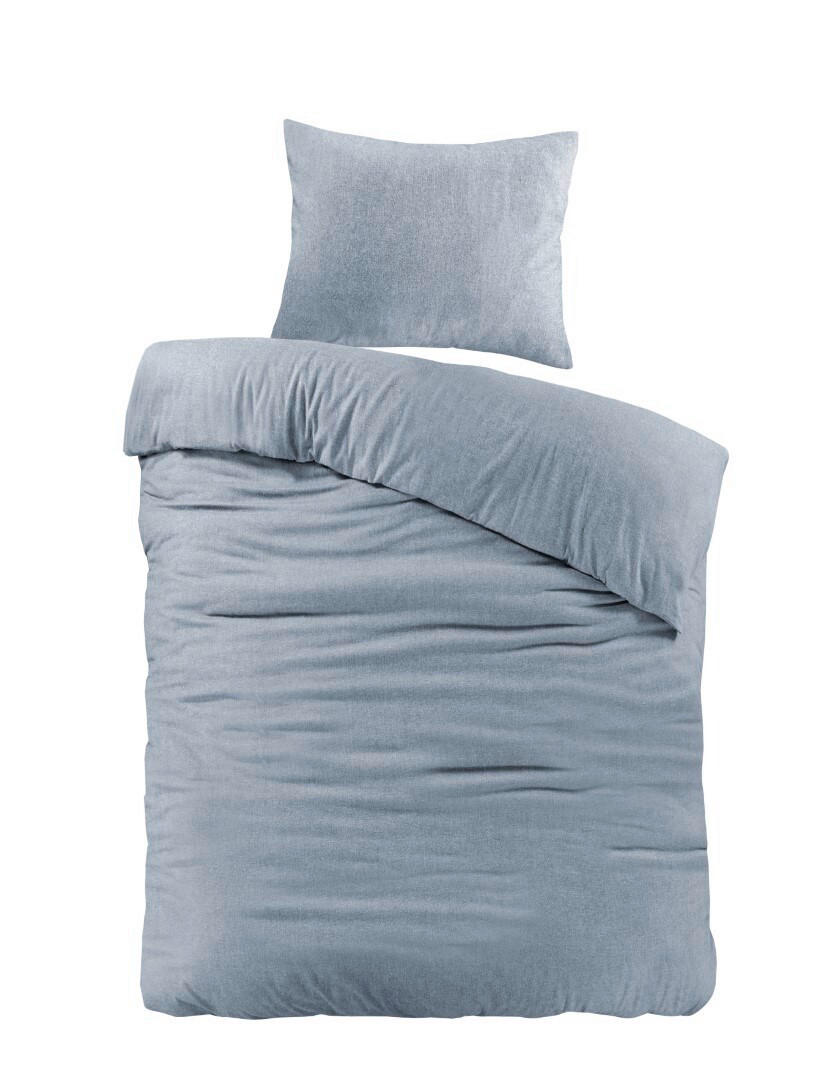 BETTWÄSCHE 2-teilig Flanell 140/200 cm  - Pastellblau, Basics, Textil (140/200cm) - Novel