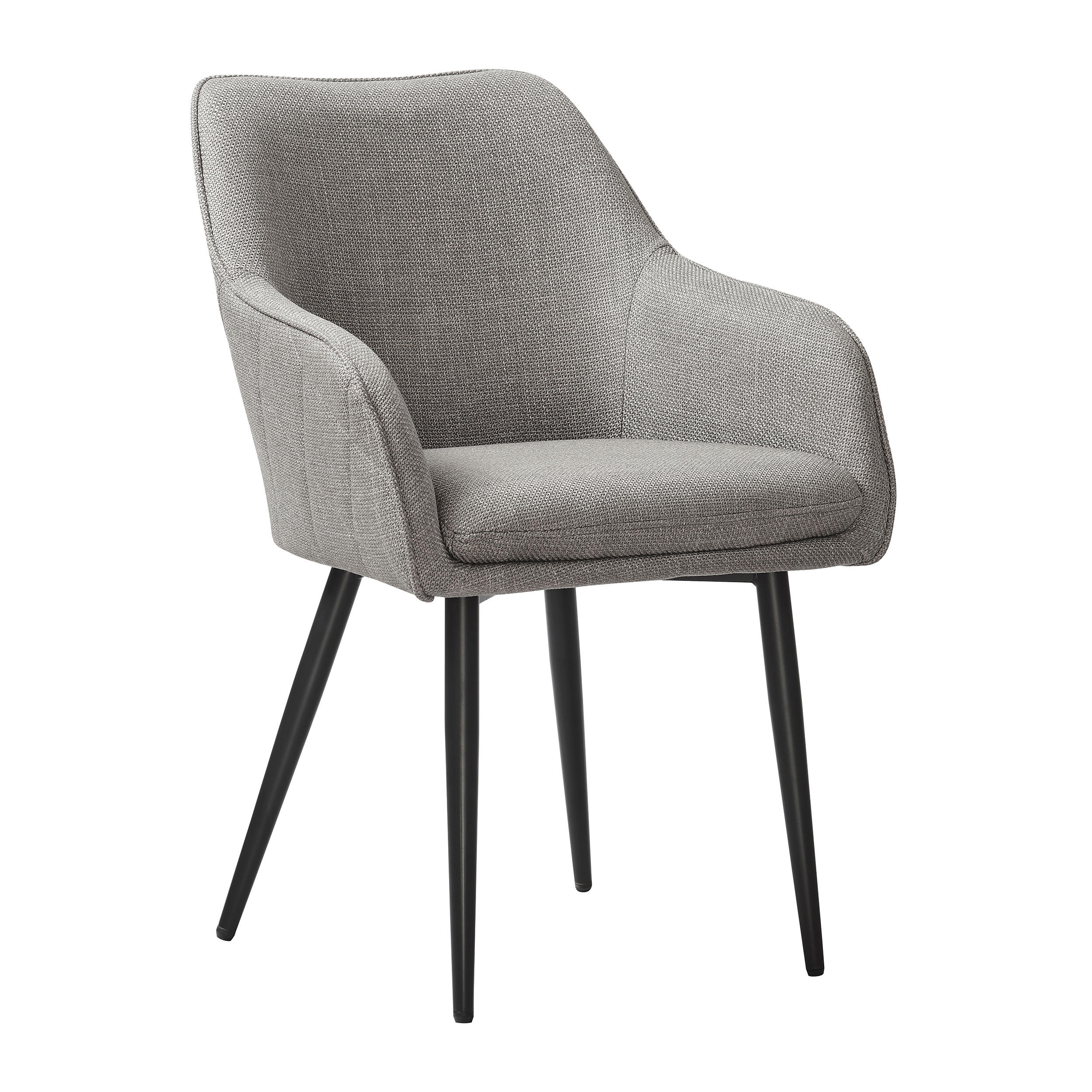 ARMLEHNSTUHL  in Struktur  - Taupe/Schwarz, MODERN, Textil/Metall (61/85/60cm) - Livetastic