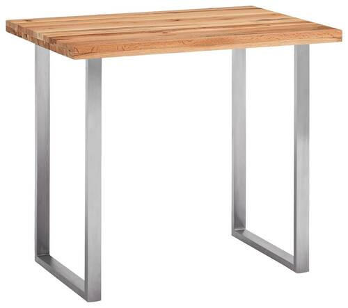 BARBORD i trä, metall  140/80/95 cm  - stålfärgad/ekfärgad, Design, metall/trä (140/80/95cm) - MID.YOU