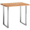 BARTISCH in Holz, Metall 120/80/95 cm   - Edelstahlfarben/Eichefarben, Design, Holz/Metall (120/80/95cm) - MID.YOU