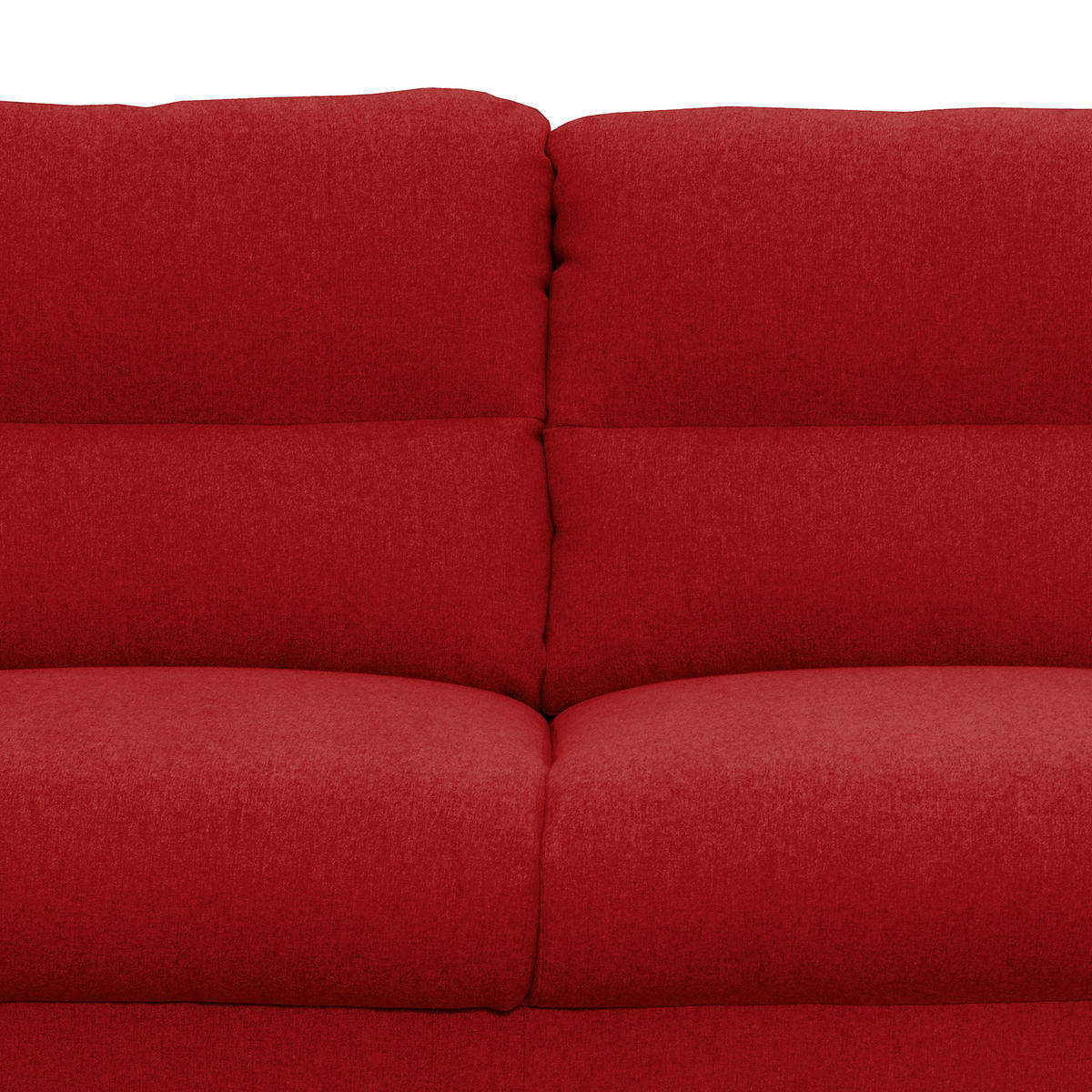 2,5-SITZER Webstoff Rot  - Buchefarben/Rot, Design, Holz/Textil (187/87/88cm) - Livetastic