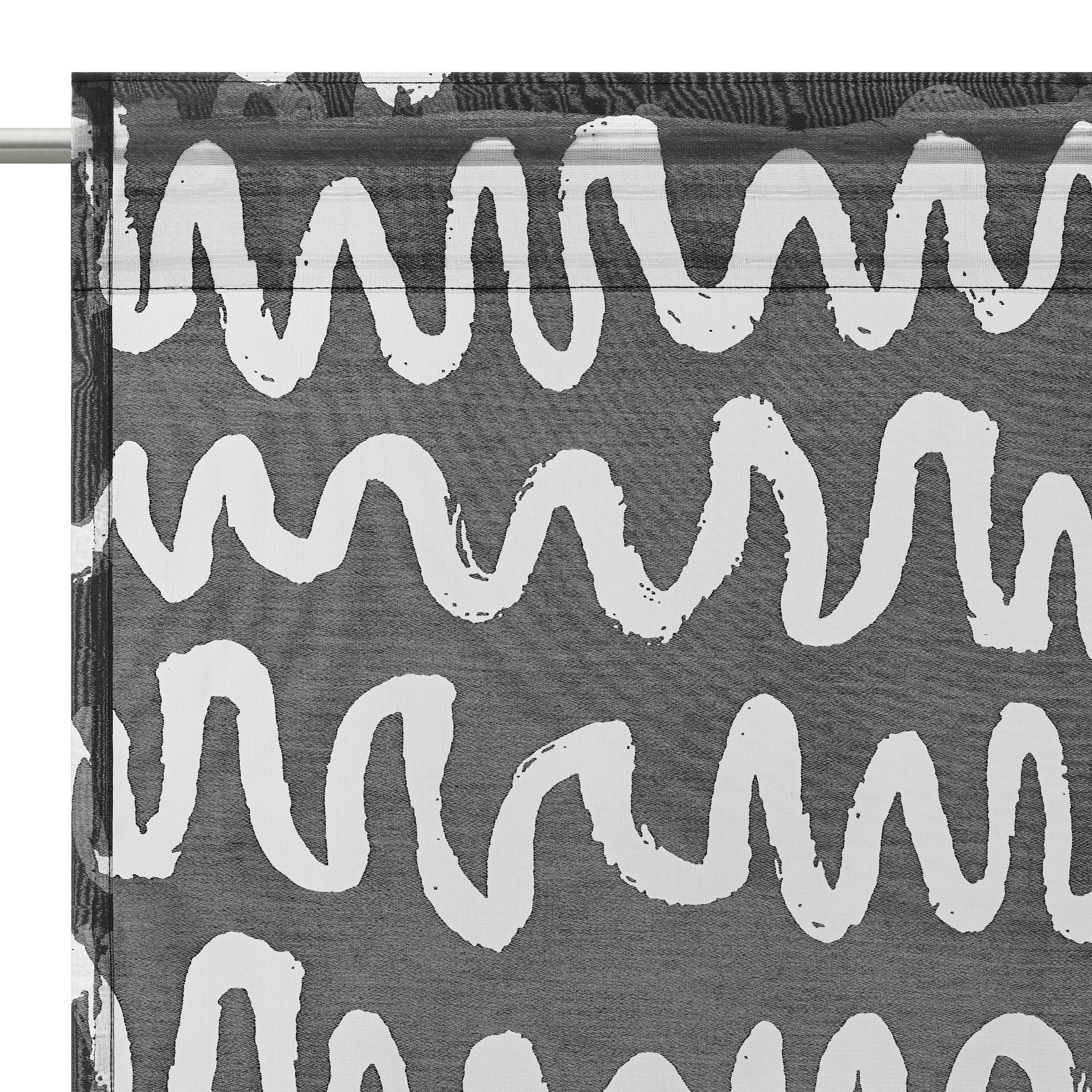 FERTIGVORHANG  halbtransparent  140/245 cm   - Schwarz, Design, Textil (140/245cm) - Esposa