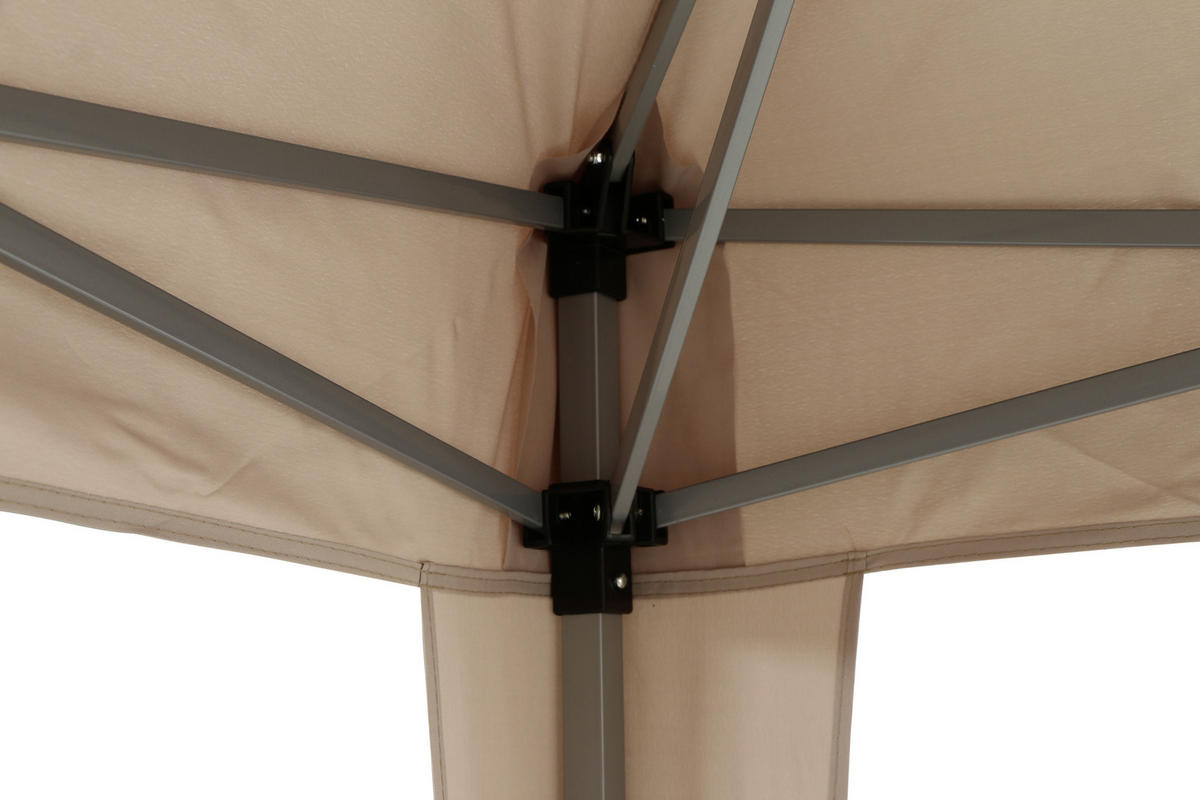 PAVILLON 300/260/300 cm   - Taupe/Grau, KONVENTIONELL, Textil/Metall (300/260/300cm) - Siena Garden