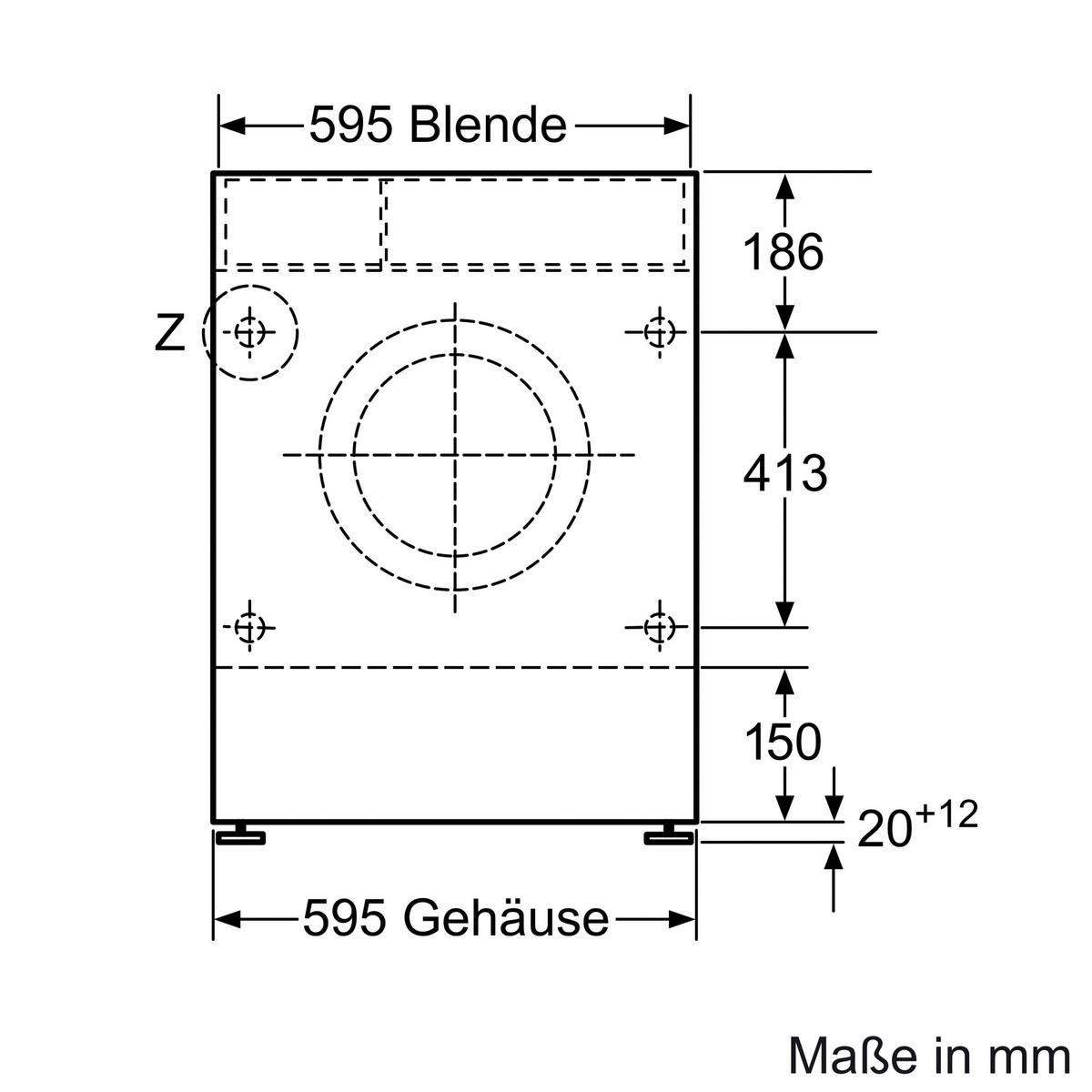 EINBAUWASCHTROCKNER WKD28543  - Weiß, Basics, Metall (59,5/82,0/58,4cm) - Bosch