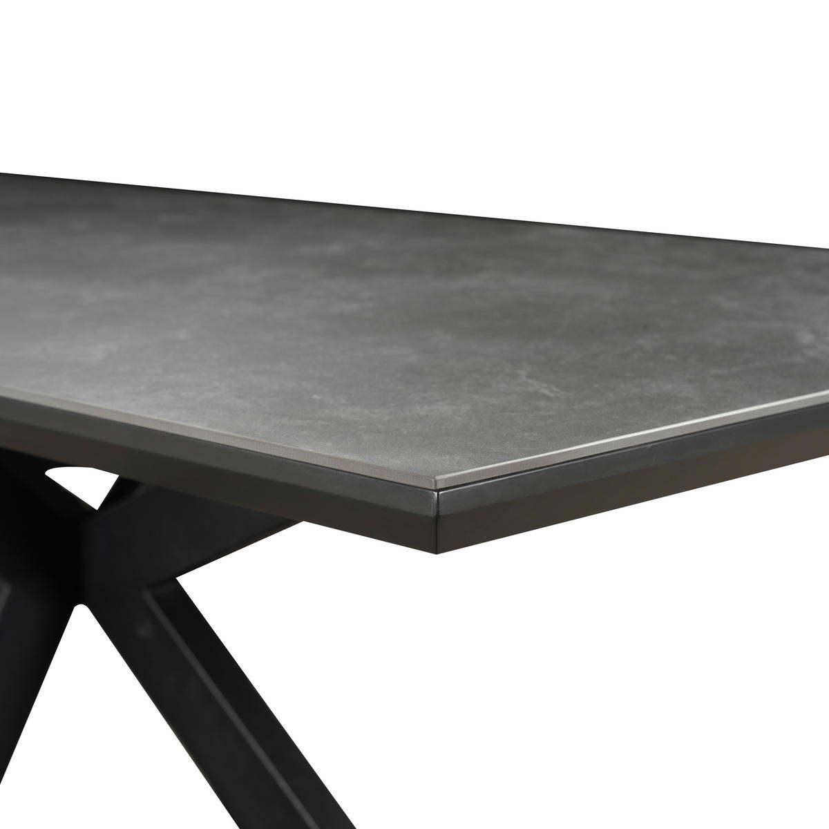 JEDILNA MIZA, črna, temno siva  - temno siva/črna, Moderno, kovina/leseni material (180/90/76cm) - MID.YOU