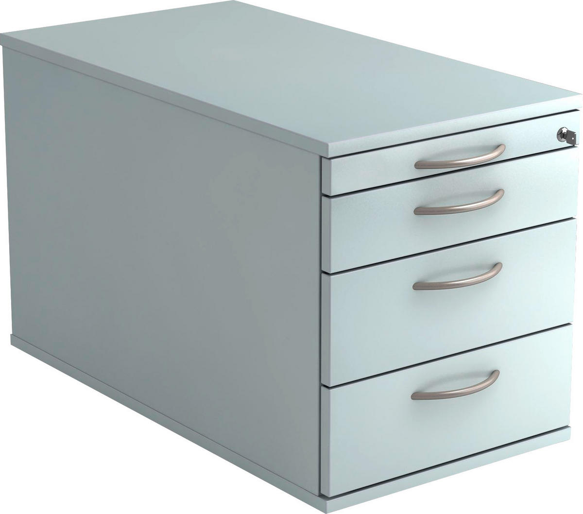 ROLLCONTAINER Grau  - Alufarben/Grau, KONVENTIONELL, Holzwerkstoff/Kunststoff (42,8/51,2/80cm) - Venda